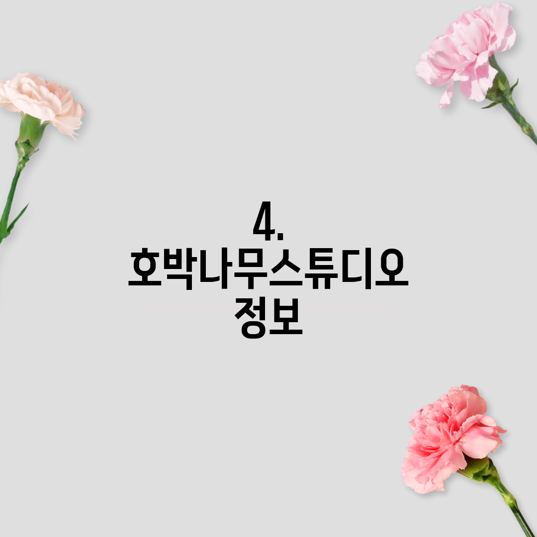 4. 호박나무스튜디오 정보