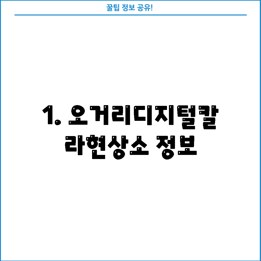 1. 오거리디지털칼라현상소 정보