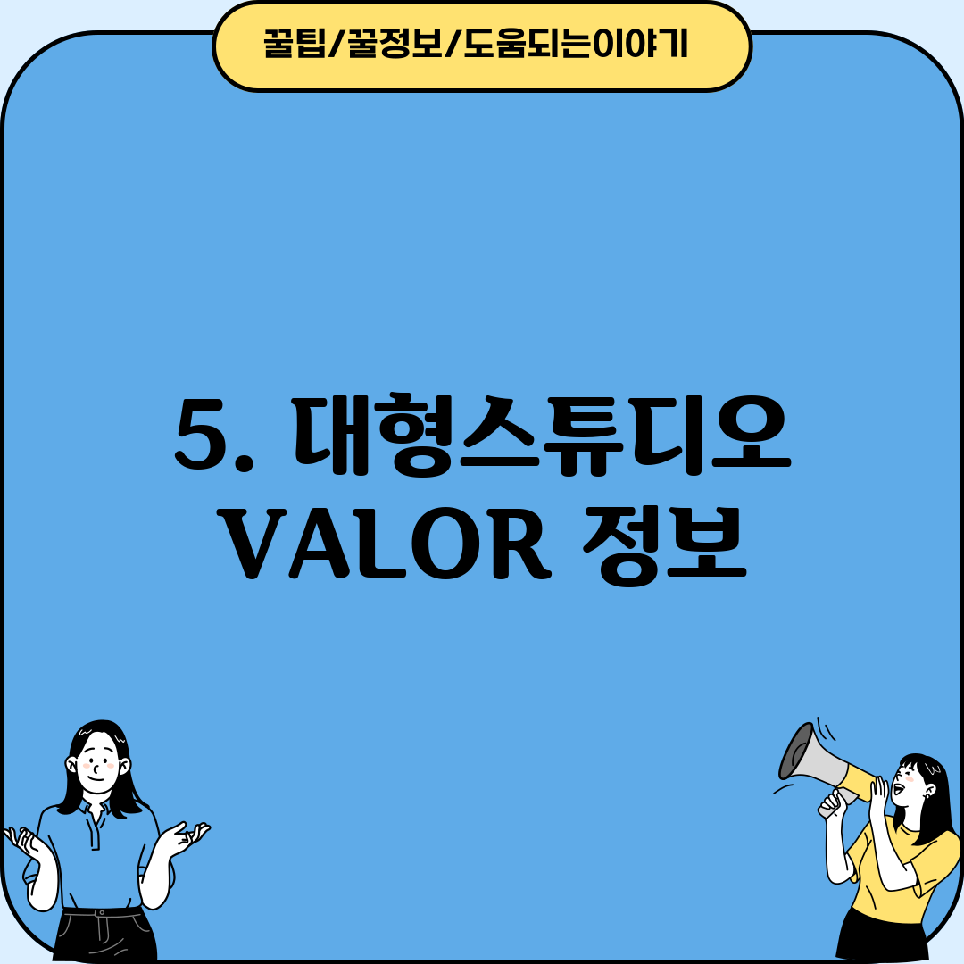 5. 대형스튜디오 VALOR 정보