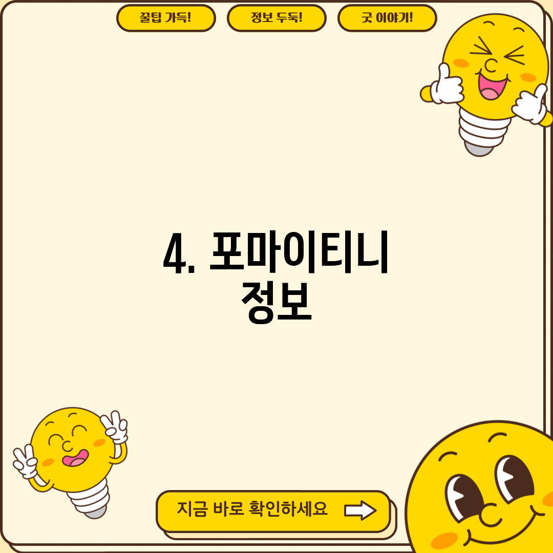 4. 포마이티니 정보
