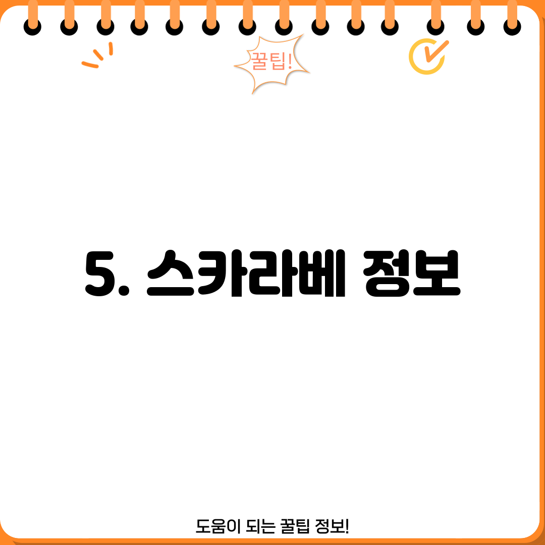 5. 스카라베 정보