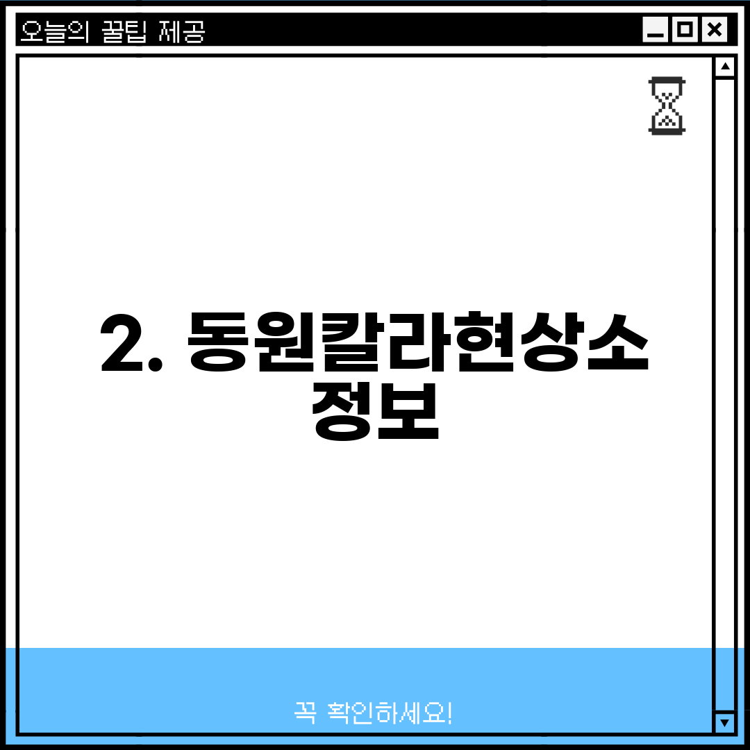2. 동원칼라현상소 정보