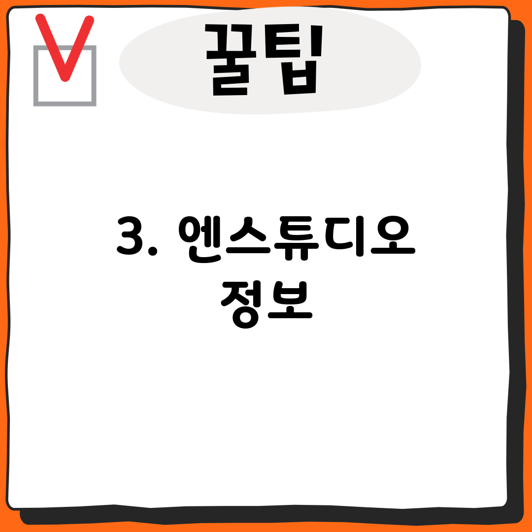 3. 엔스튜디오 정보