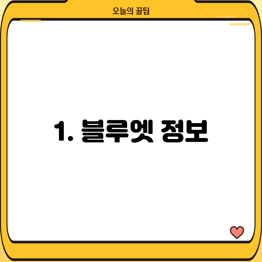 1. 블루엣 정보