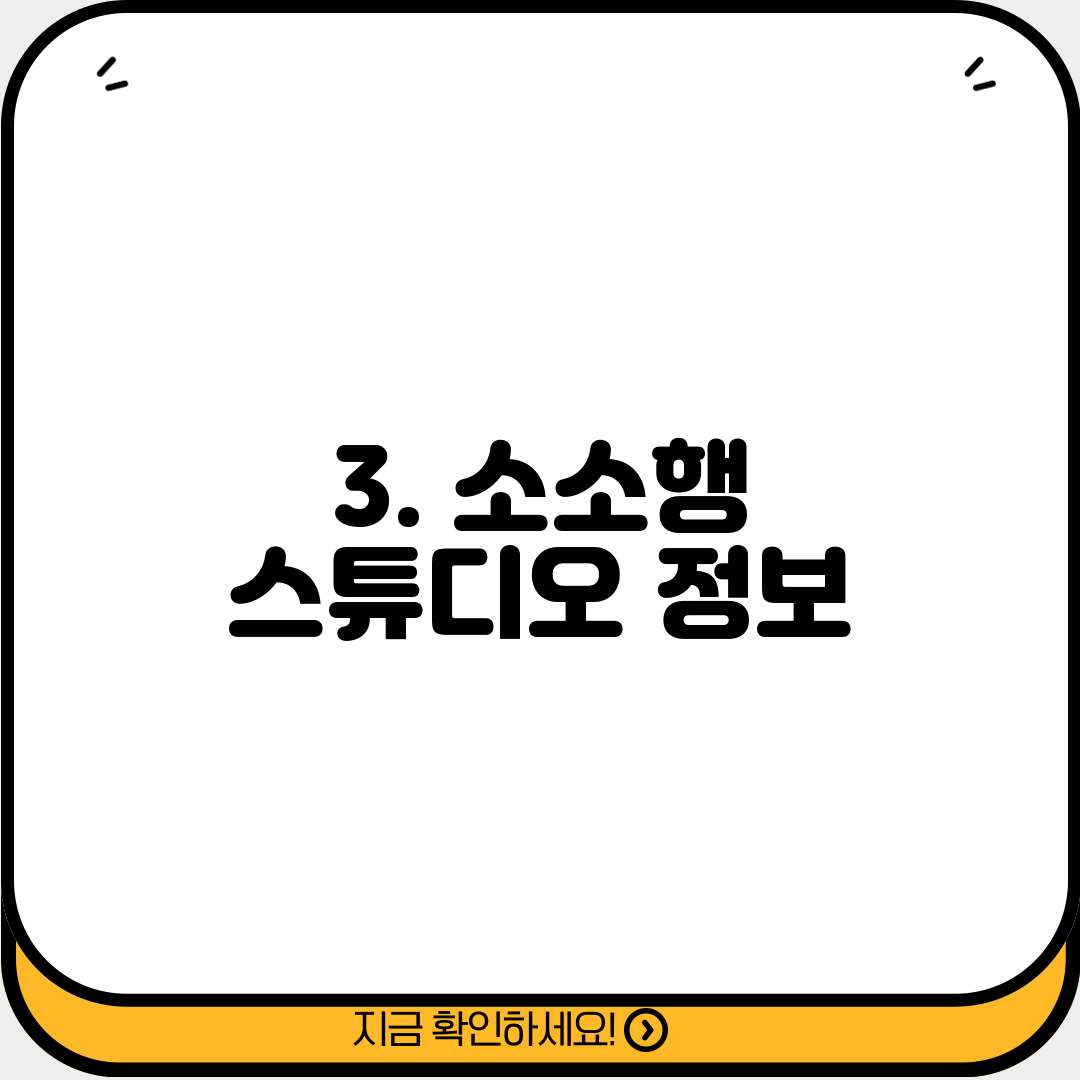 3. 소소행 스튜디오 정보