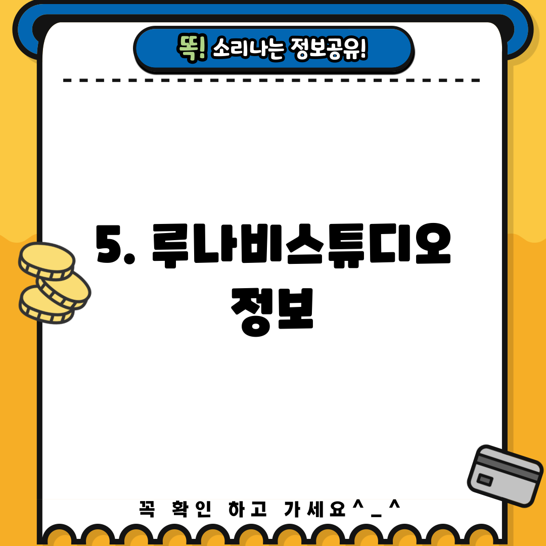 5. 루나비스튜디오 정보