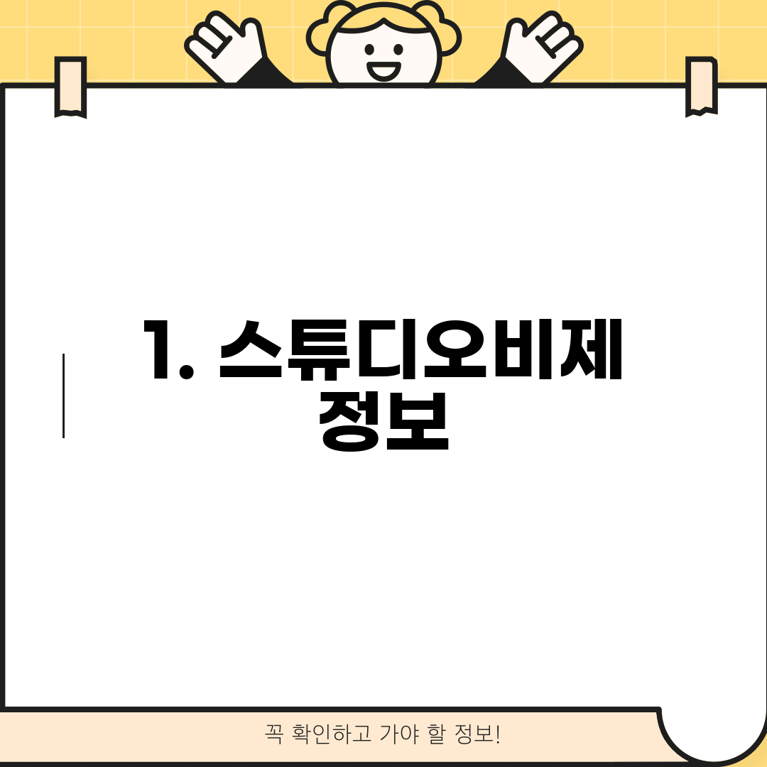 1. 스튜디오비제 정보