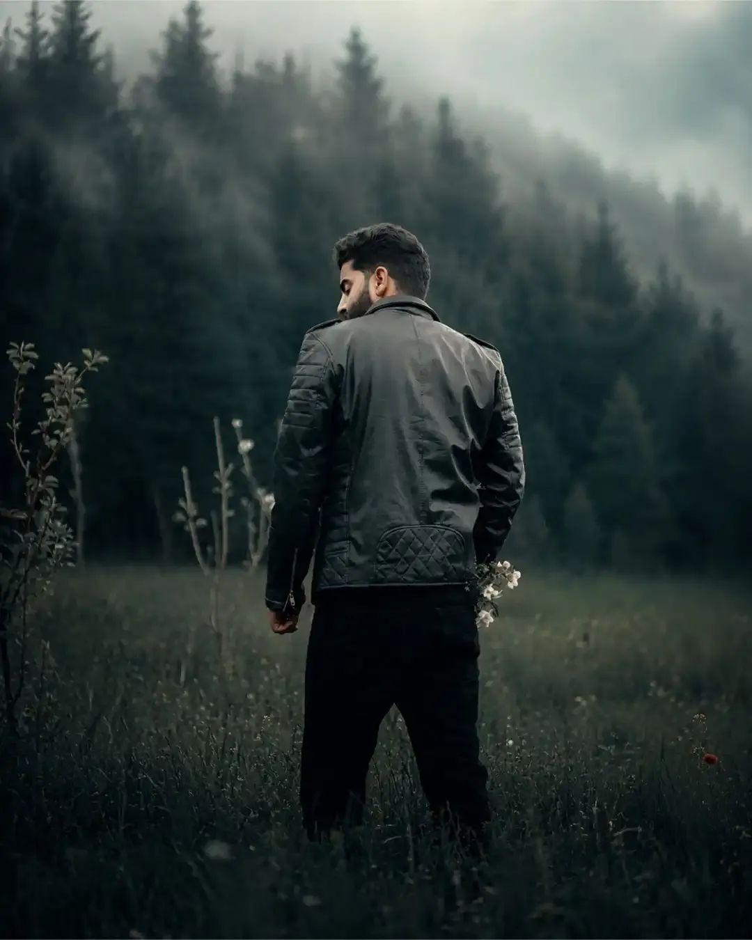 Moody Pine Forest Cinematic Portrait Color Grade Ai Prompt - ChatGPT Generated Prompt Result (After)