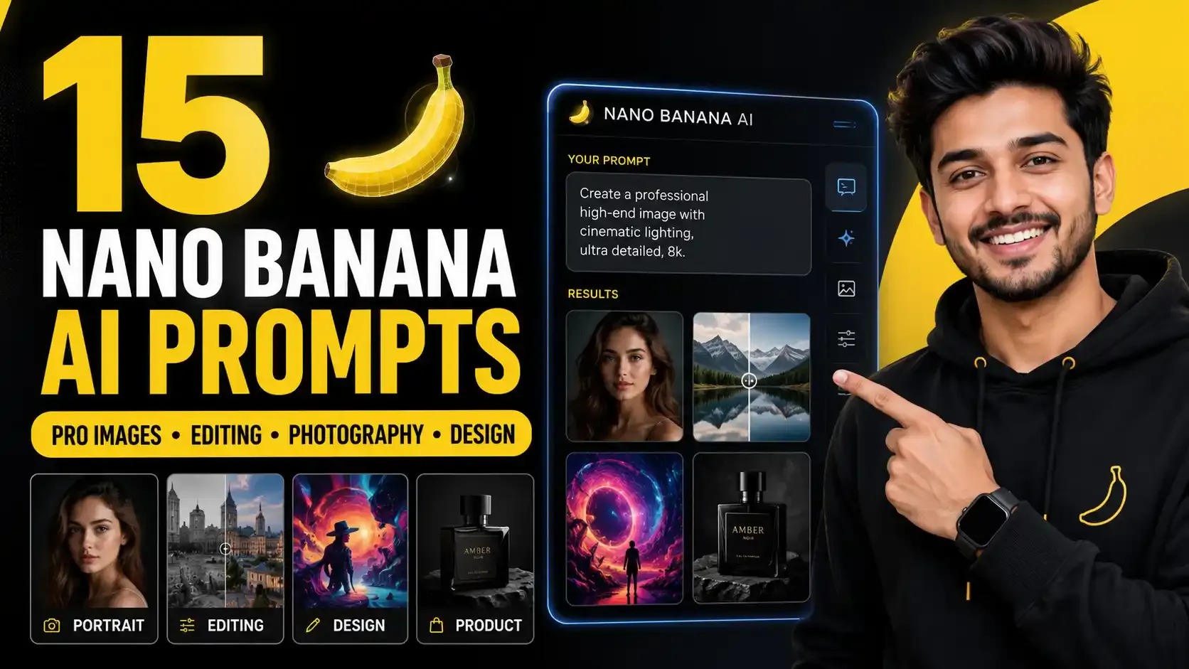 15 Nano Banana AI prompts for professional image generation and editing