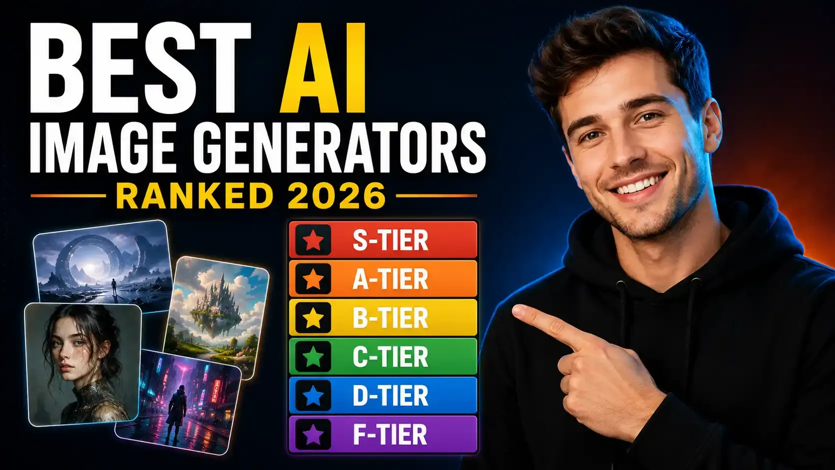 Best AI image generators ranked from S-tier to F-tier in 2026