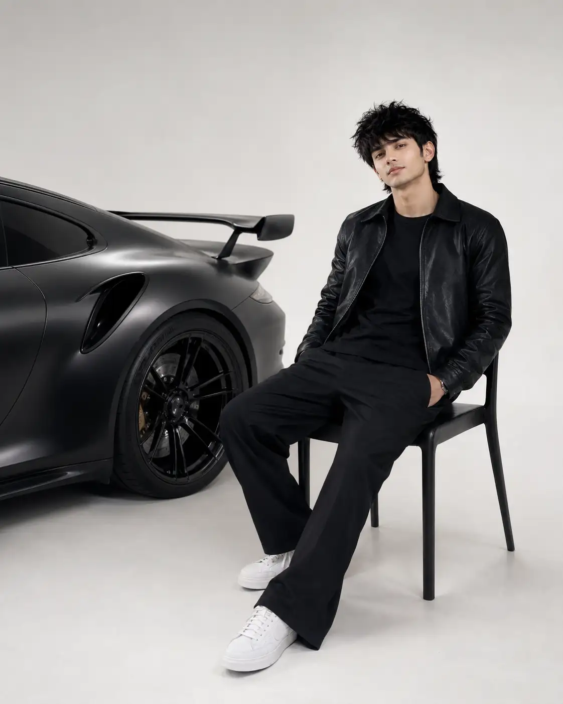 ChatGPT Black Luxury Sports Car Portrait Prompt - ChatGPT Generated Prompt Result (After)