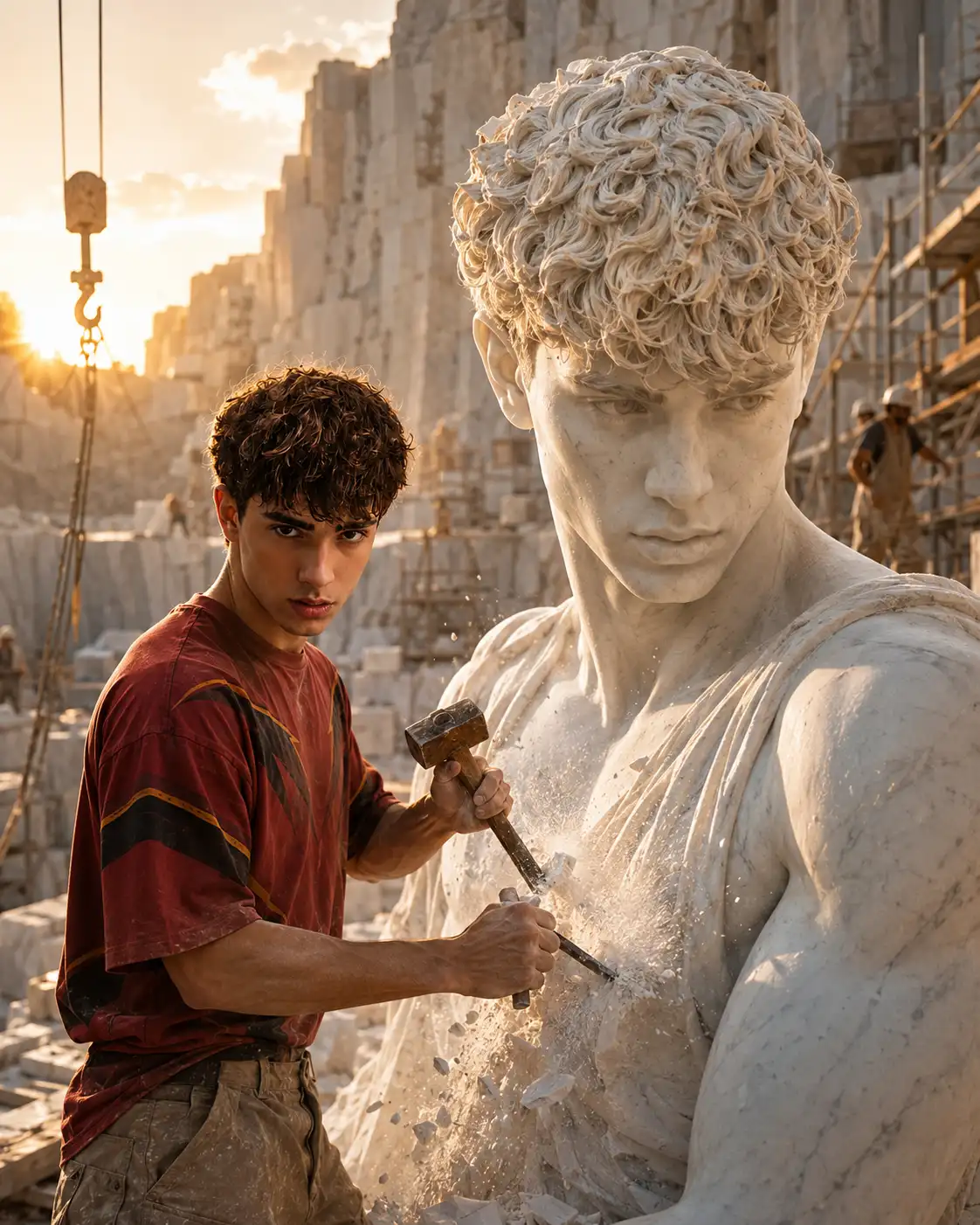 AI Marble Sculptor Prompt for Cinematic Statue Portrait Edit - ChatGPT Generated Prompt Result (After)