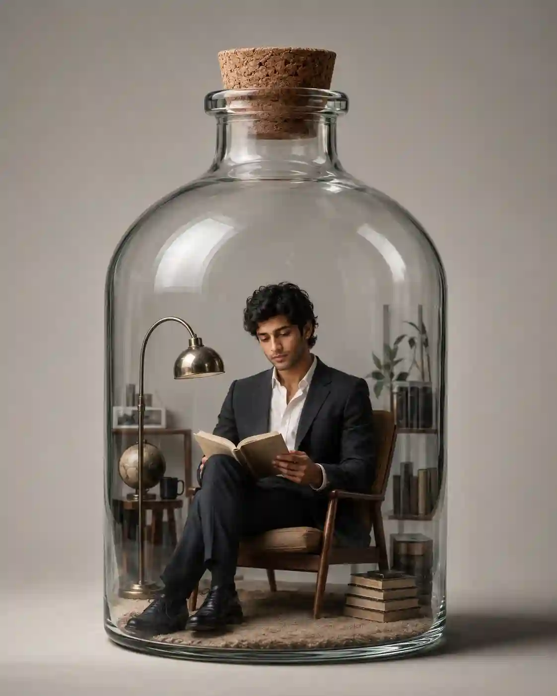 ChatGPT Rafael Franco Glass Bottle Editorial Portrait Prompt - ChatGPT Generated Prompt Result (After)