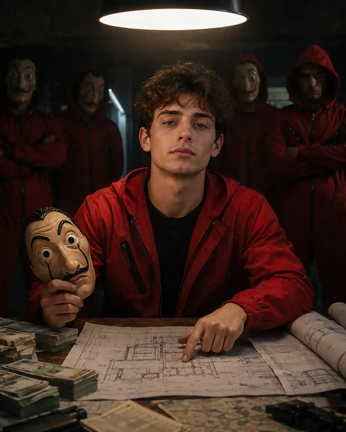 Money Heist Mastermind Cinematic Portrait ChatGPT Prompt - ChatGPT Generated Prompt Result (After)