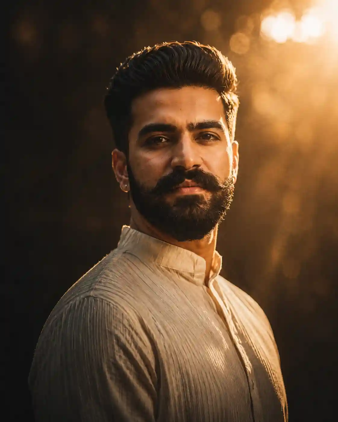 Ultra-Realistic Golden Hour Traditional Cinematic Portrait AI Prompt - ChatGPT Prompt Result (After)