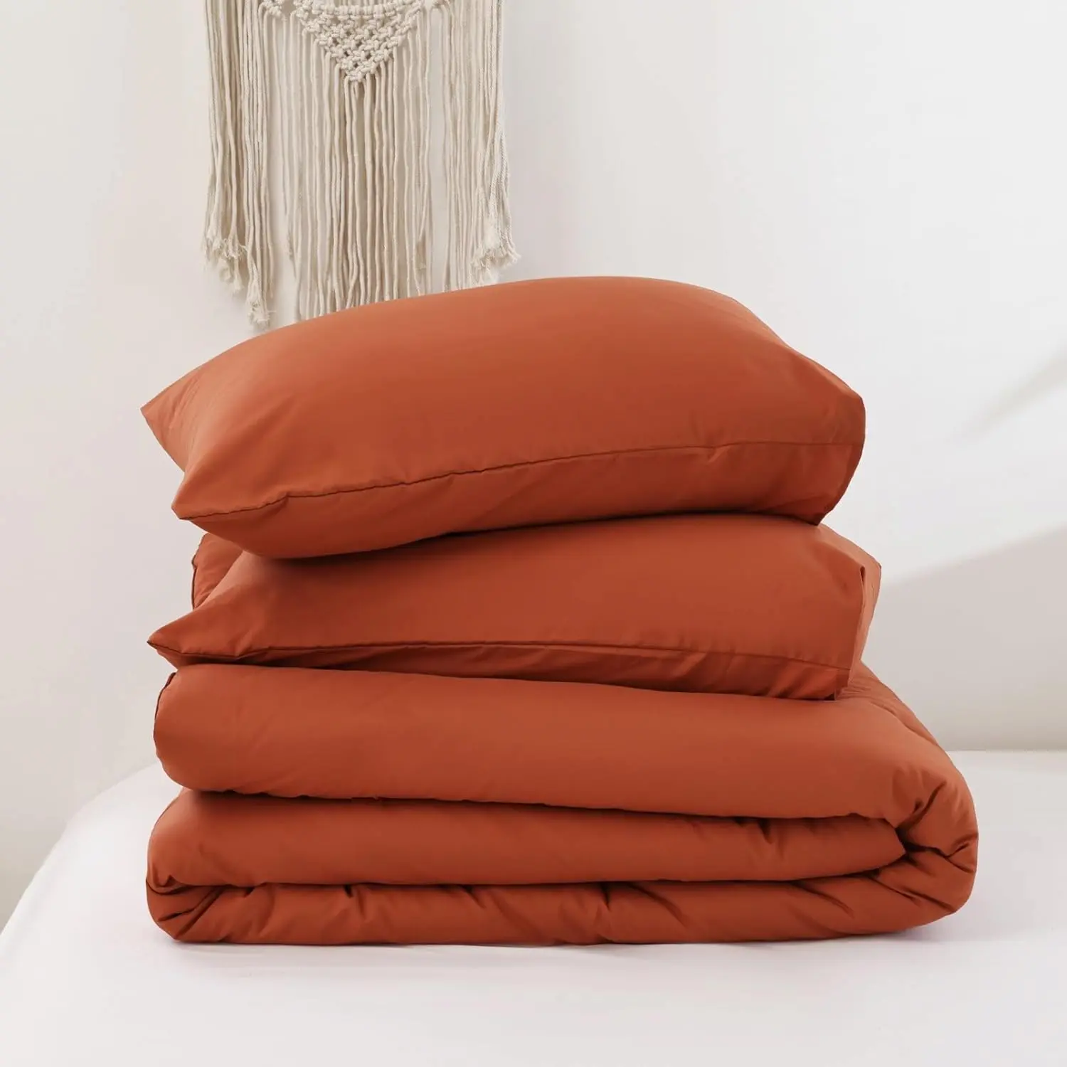 Burnt Orange Boho Comforter Set – Cozy All-Season Luxury Bedding