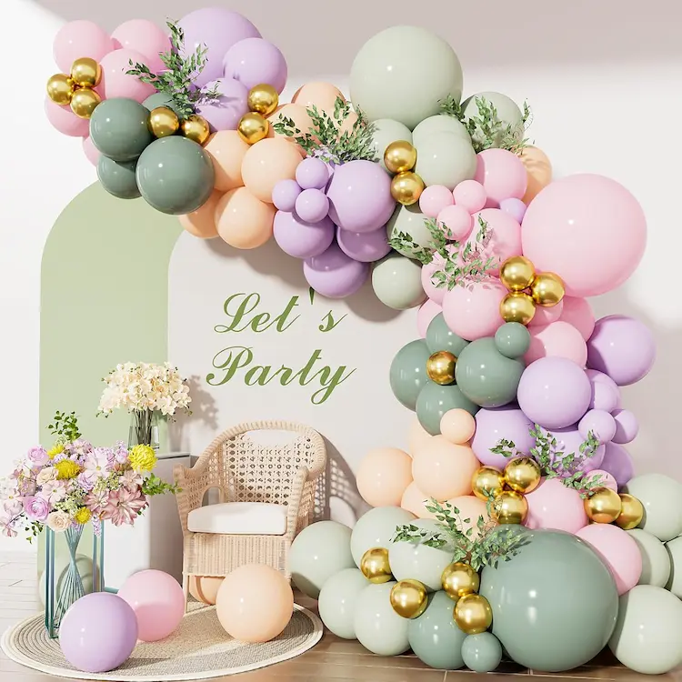 Whimsical Pastel Balloon Arch Kit for Elegant Party Decor