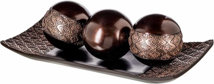 Creative Scents Dublin Tray & Ball Set – Modern Table Centerpiece Home Decor