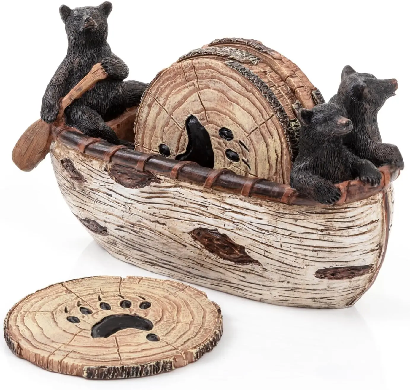 Rustic Bear Coaster Set