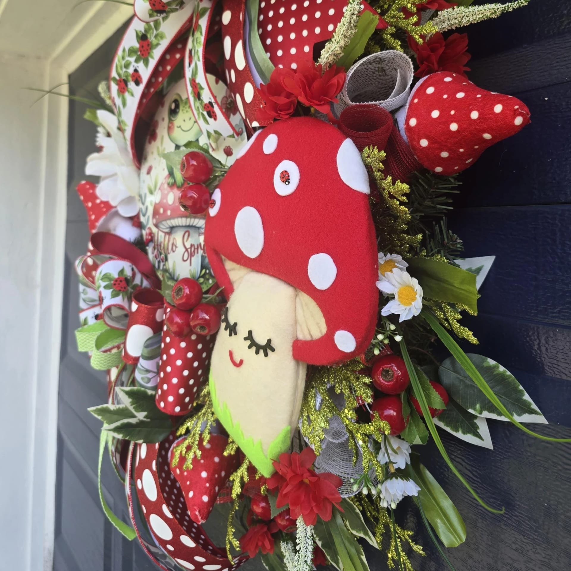 Luxury Spring Wreath Frog Theme, photograph 6