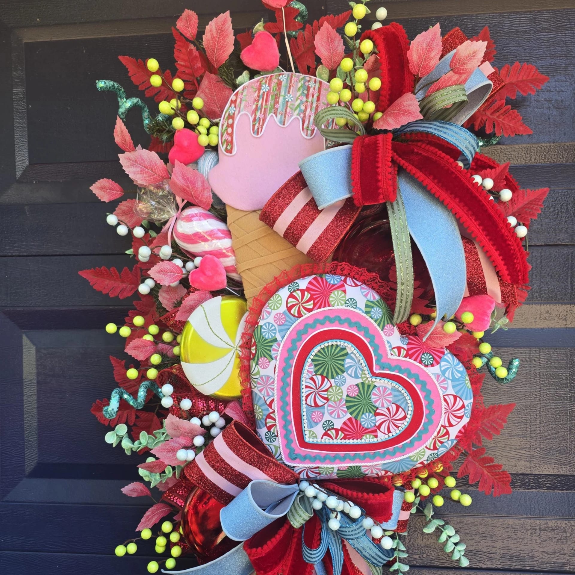 Peppermint Christmas Wreath