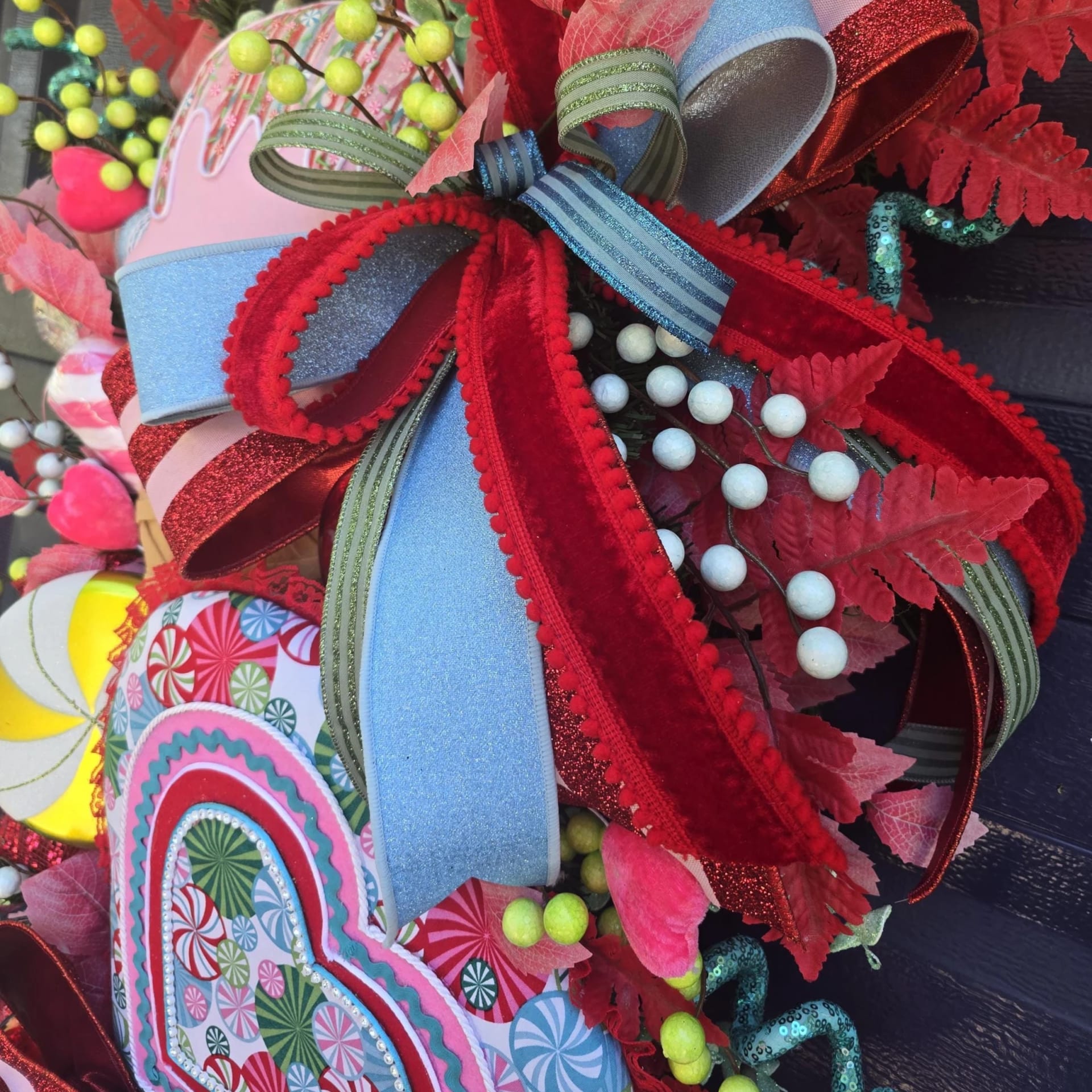Peppermint Christmas Wreath, photograph 2