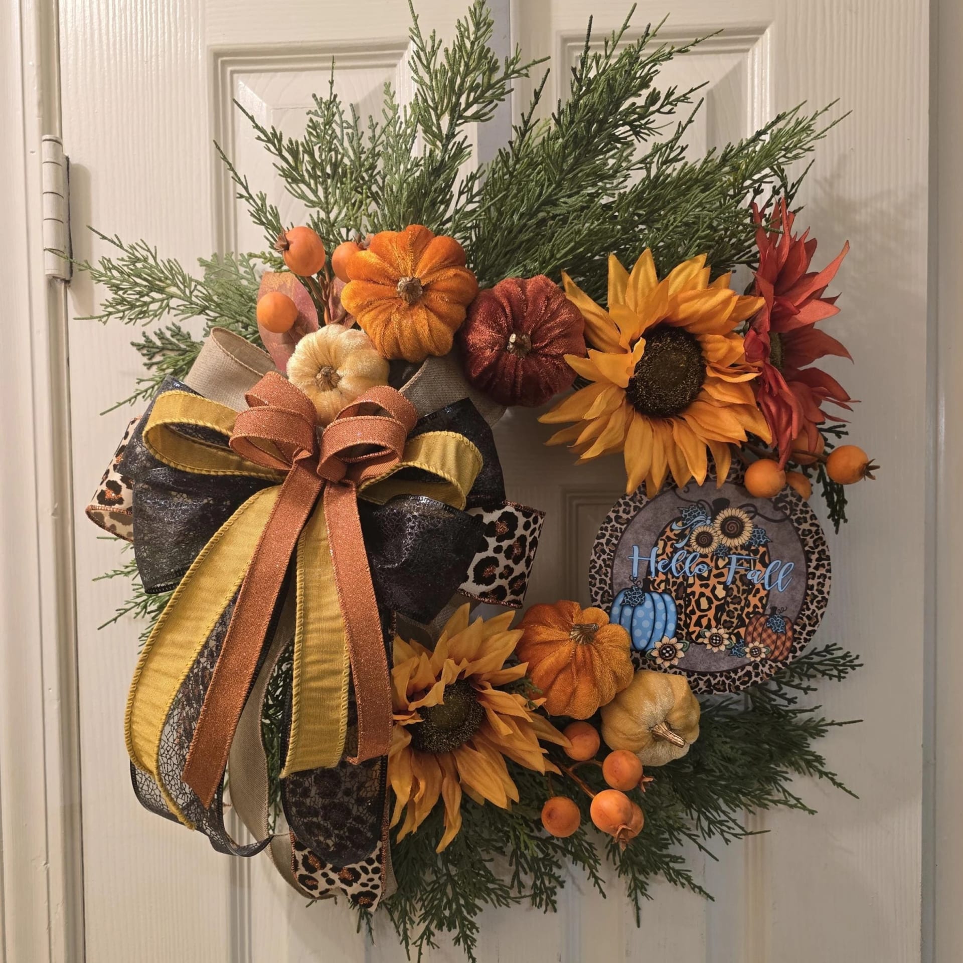 Hello Fall Sunflower Wreath, photograph 2