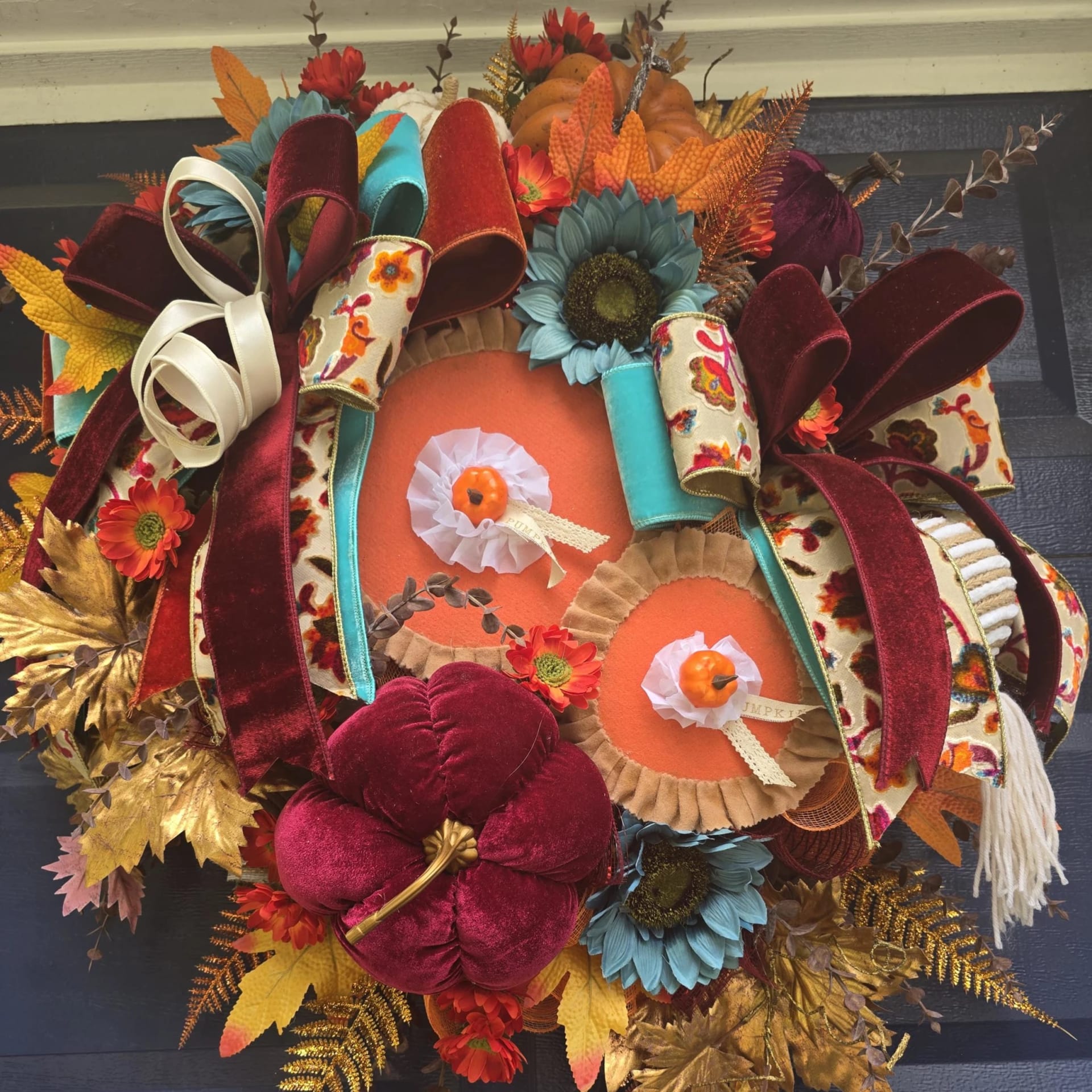 Burgundy Teal Harvest Decor, photograph 6