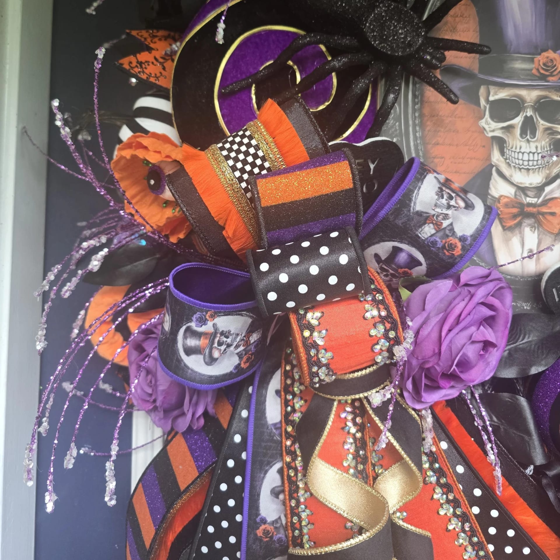 Purple Orange Black Halloween Decor, photograph 3