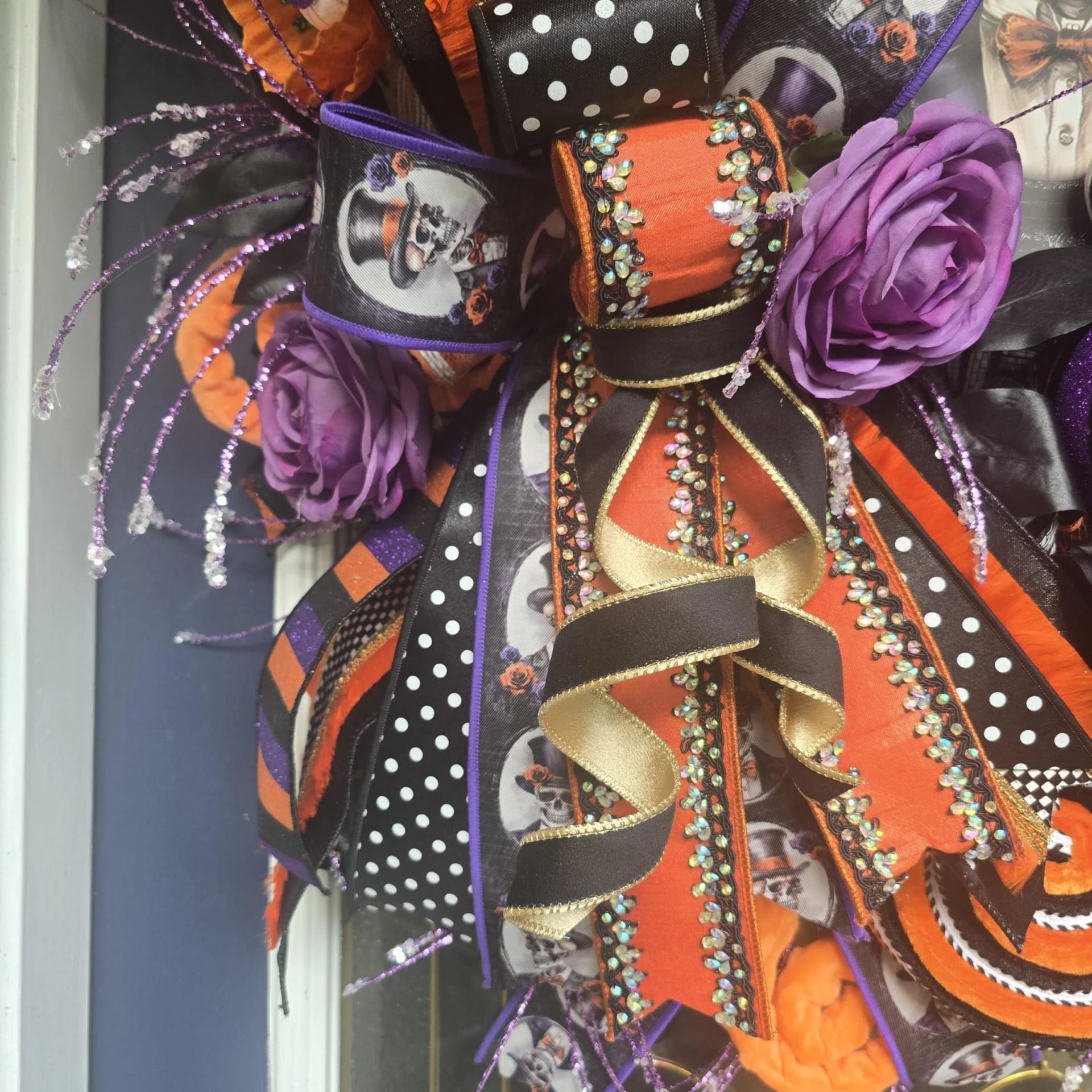Purple Orange Black Halloween Decor, photograph 4
