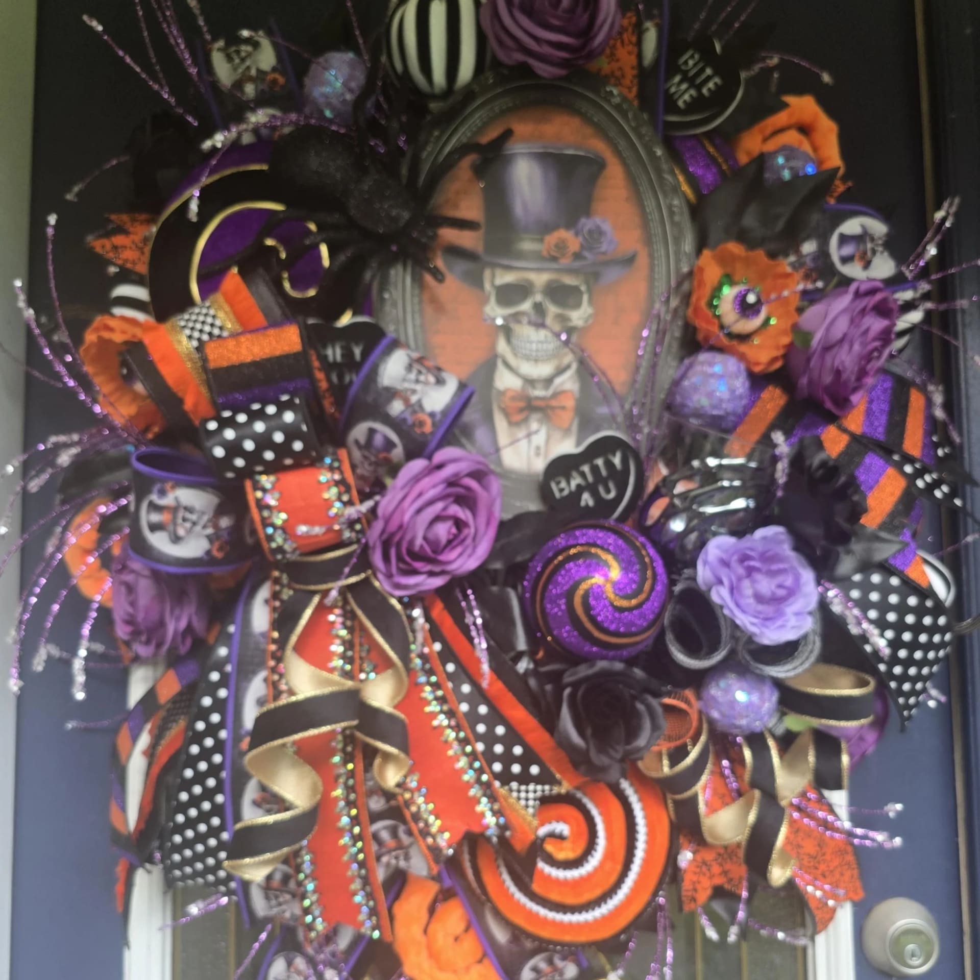 Purple Orange Black Halloween Decor, photograph 5