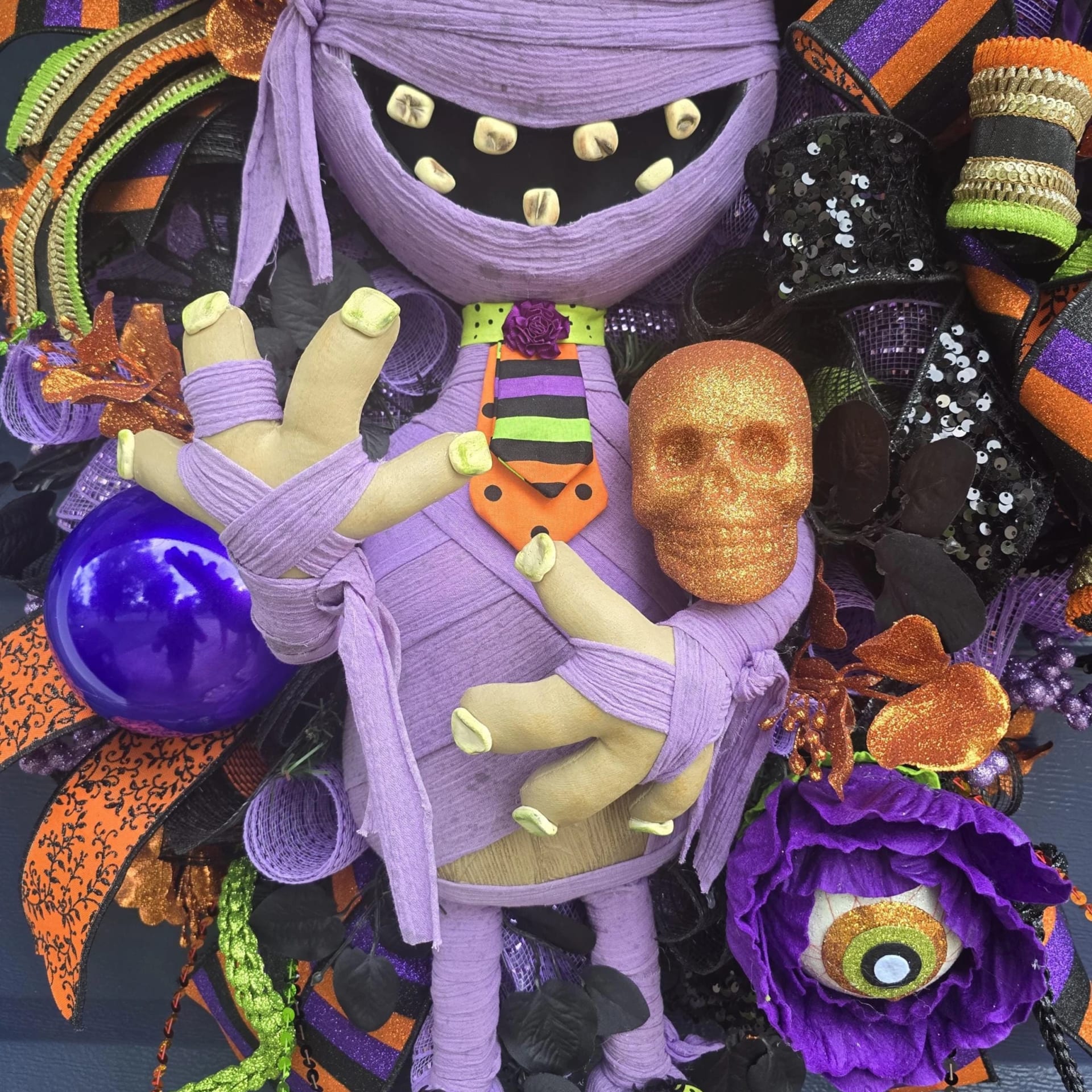 Whimiscal Mummy Halloween Decor, photograph 2