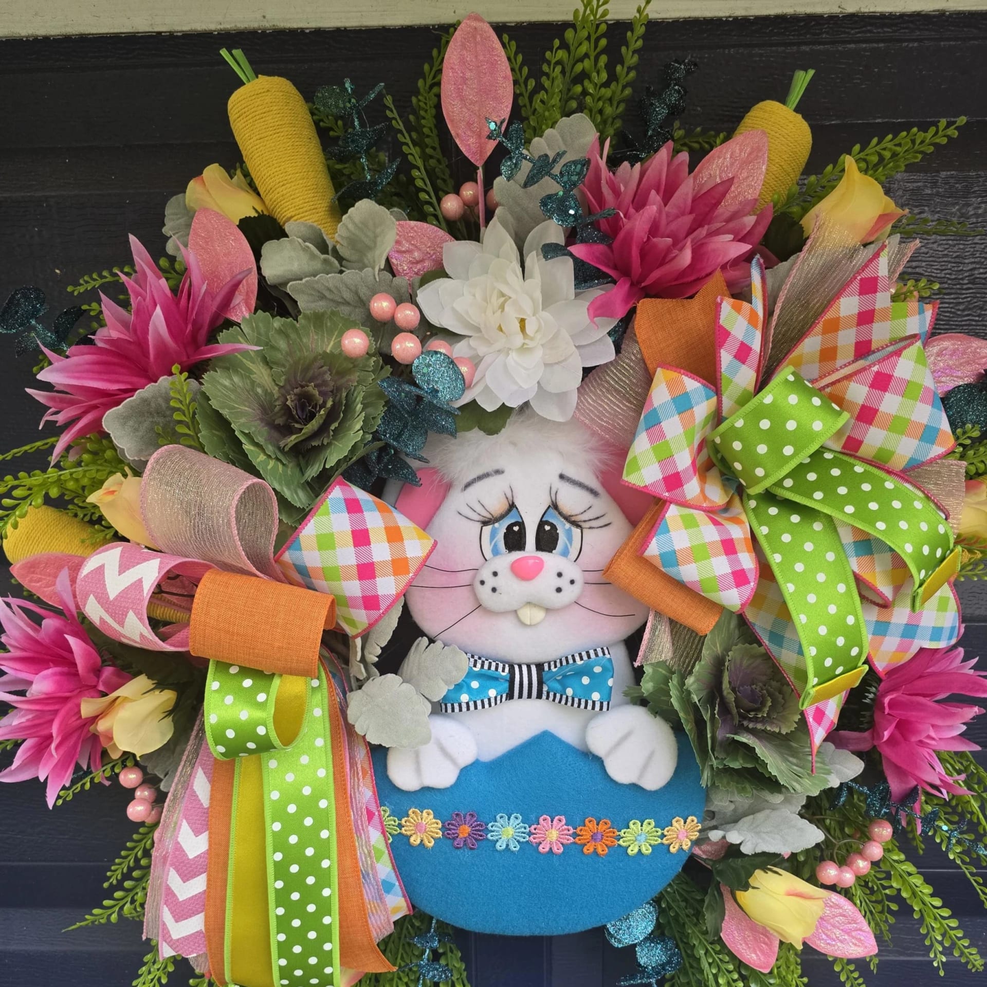 Colorful Easter Bunny Wreath, photograph 6