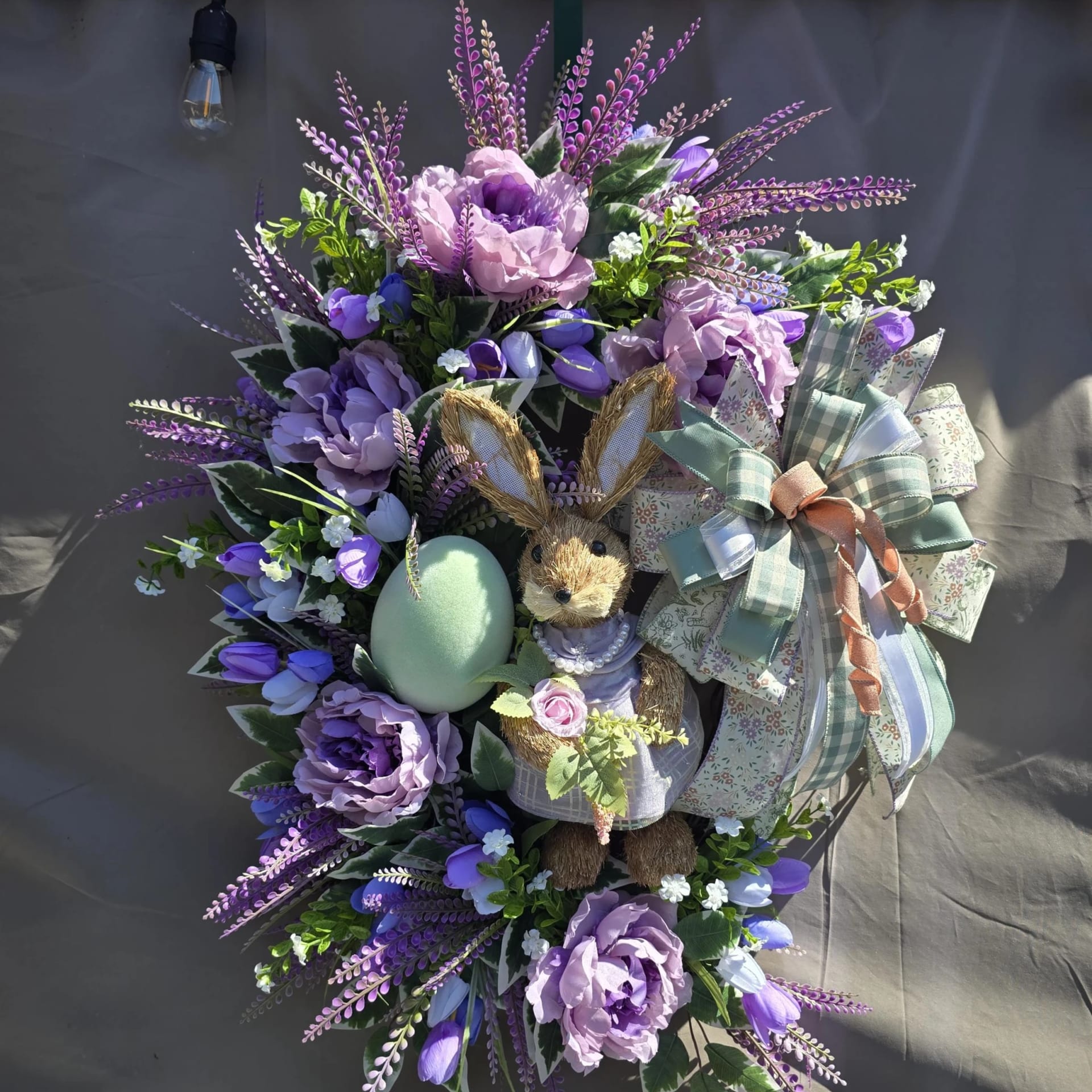 Purple Bunny Wreath