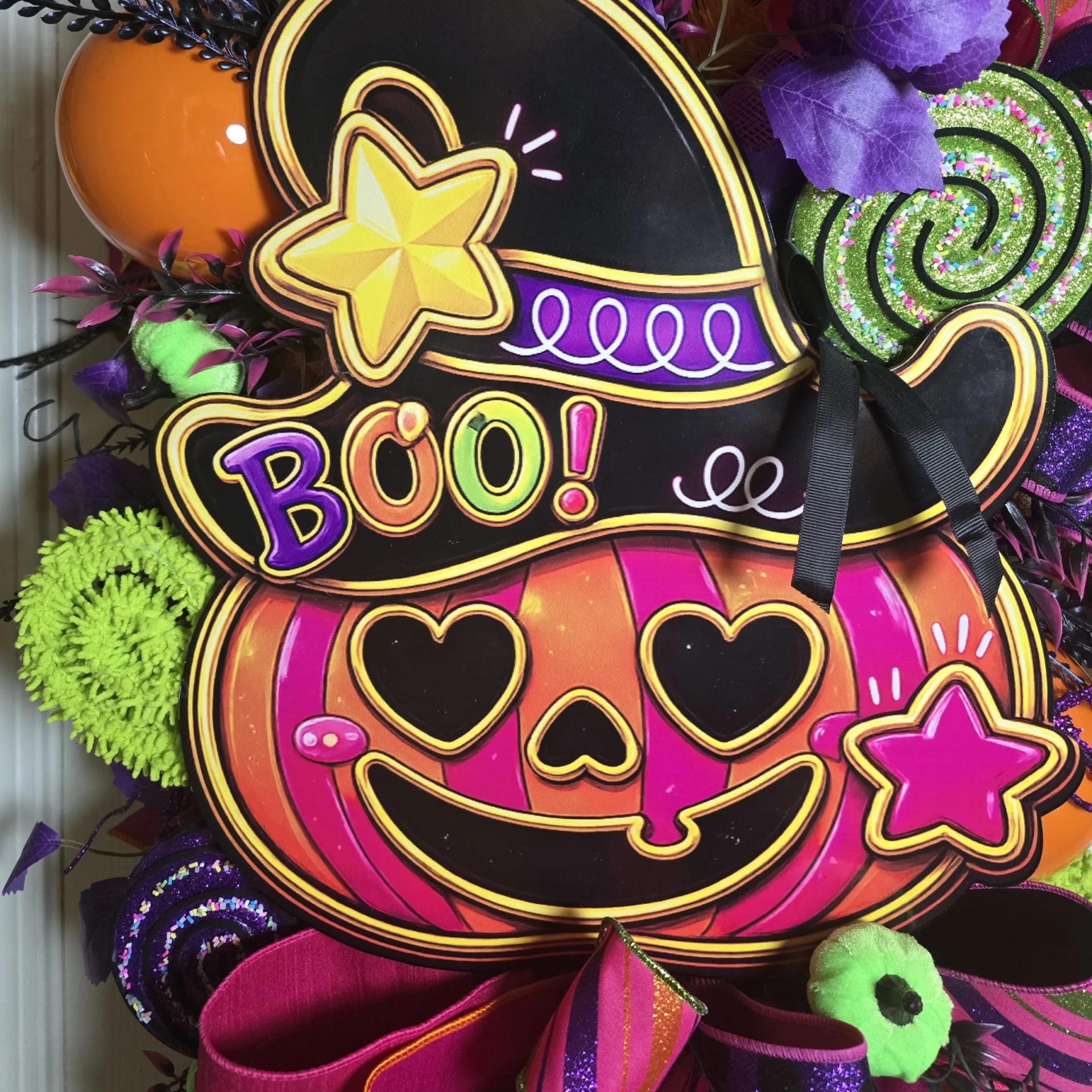 Halloween Door Wreath, photograph 3