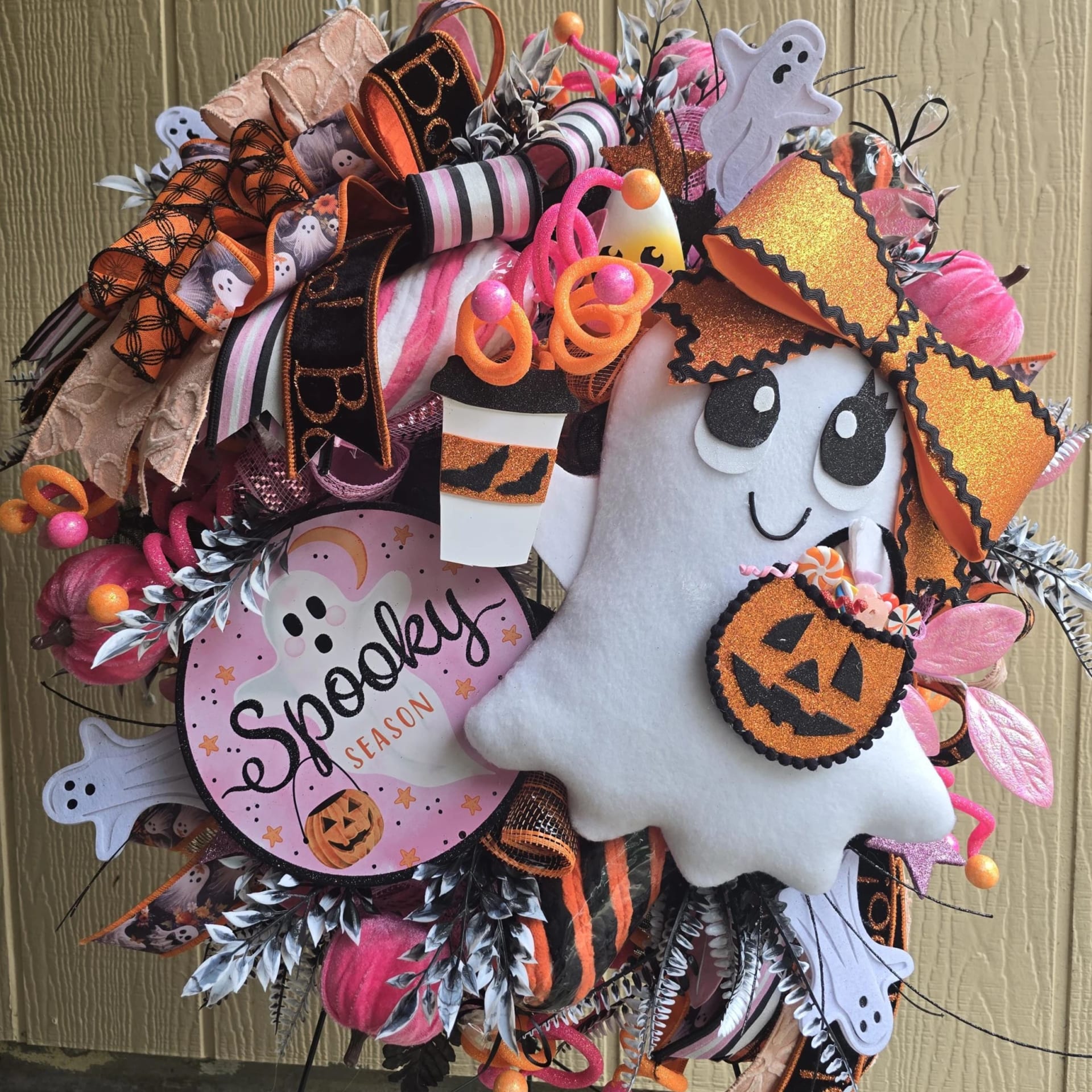Spooky Season Ghost Halloween Wreath