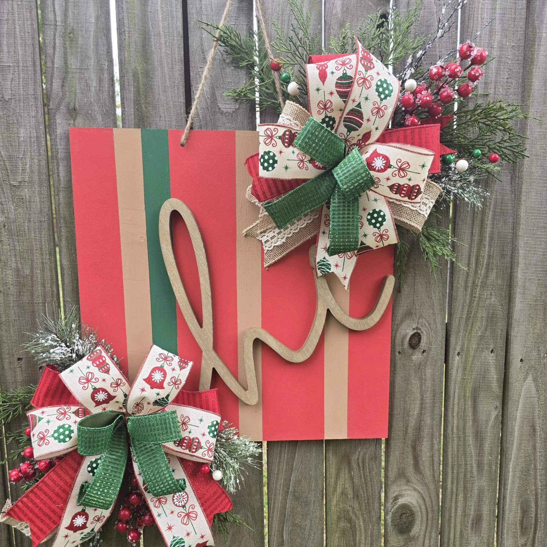 Peppermint Christmas Wreath Hanger