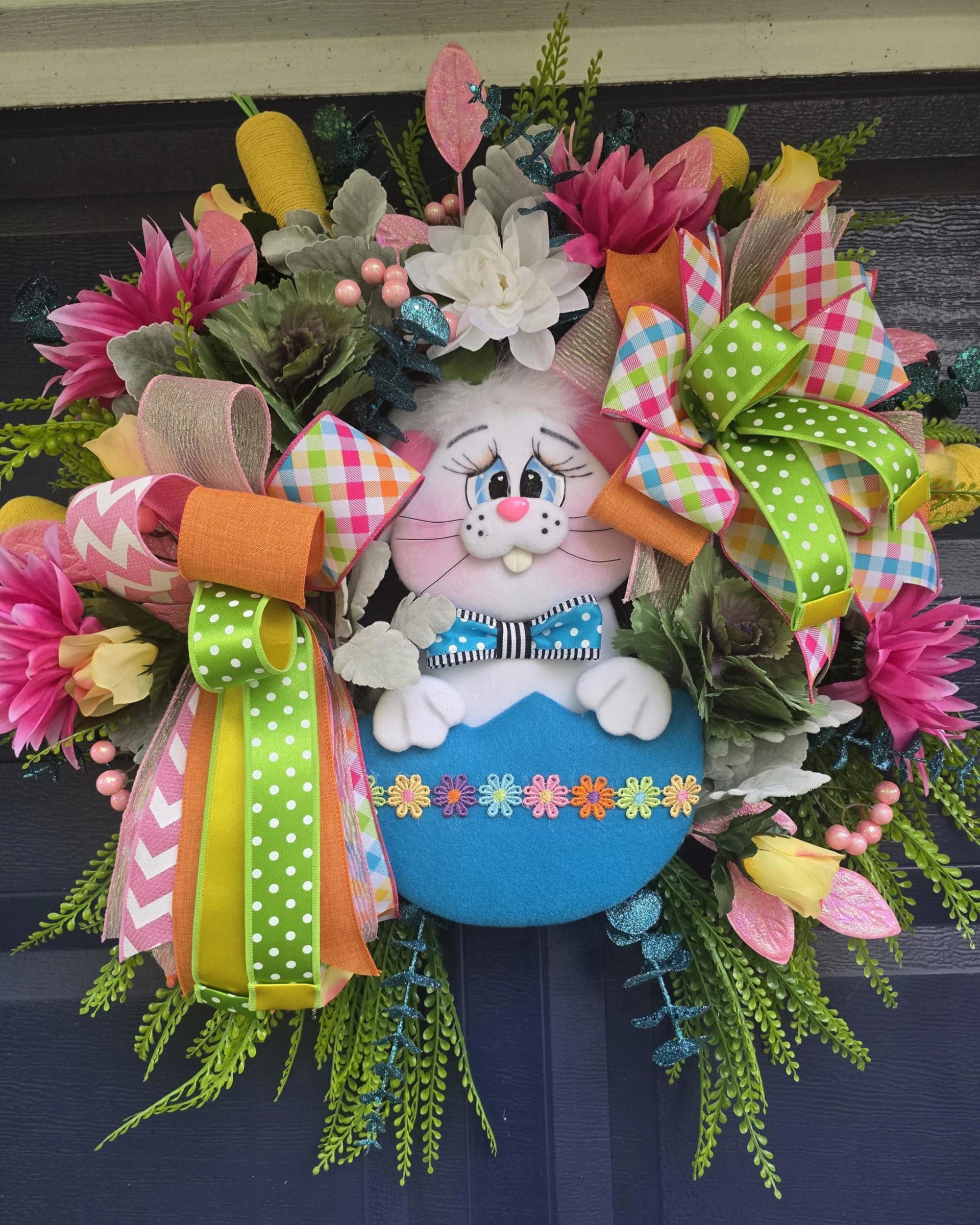 Colorful Easter Bunny Wreath