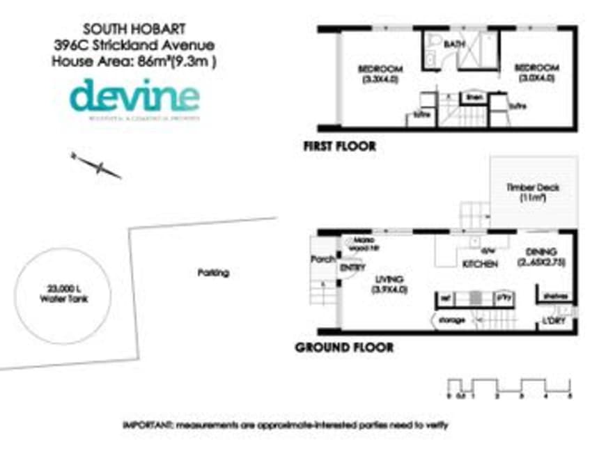 Floor Plan for Devine Property