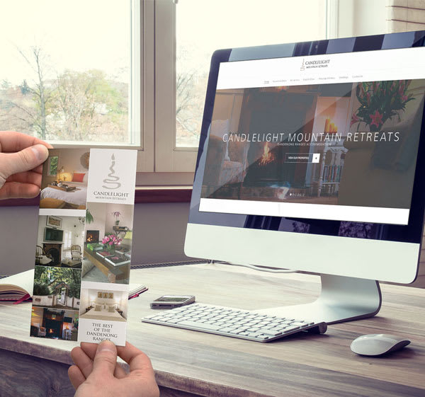 Candlelight Mountain Retreats Website and Flyer