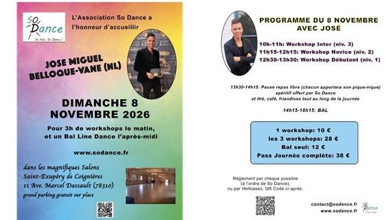 Affiche ou photo de Journée de danses en ligne avec le chorégraphe José Miguel Belloque-Vane