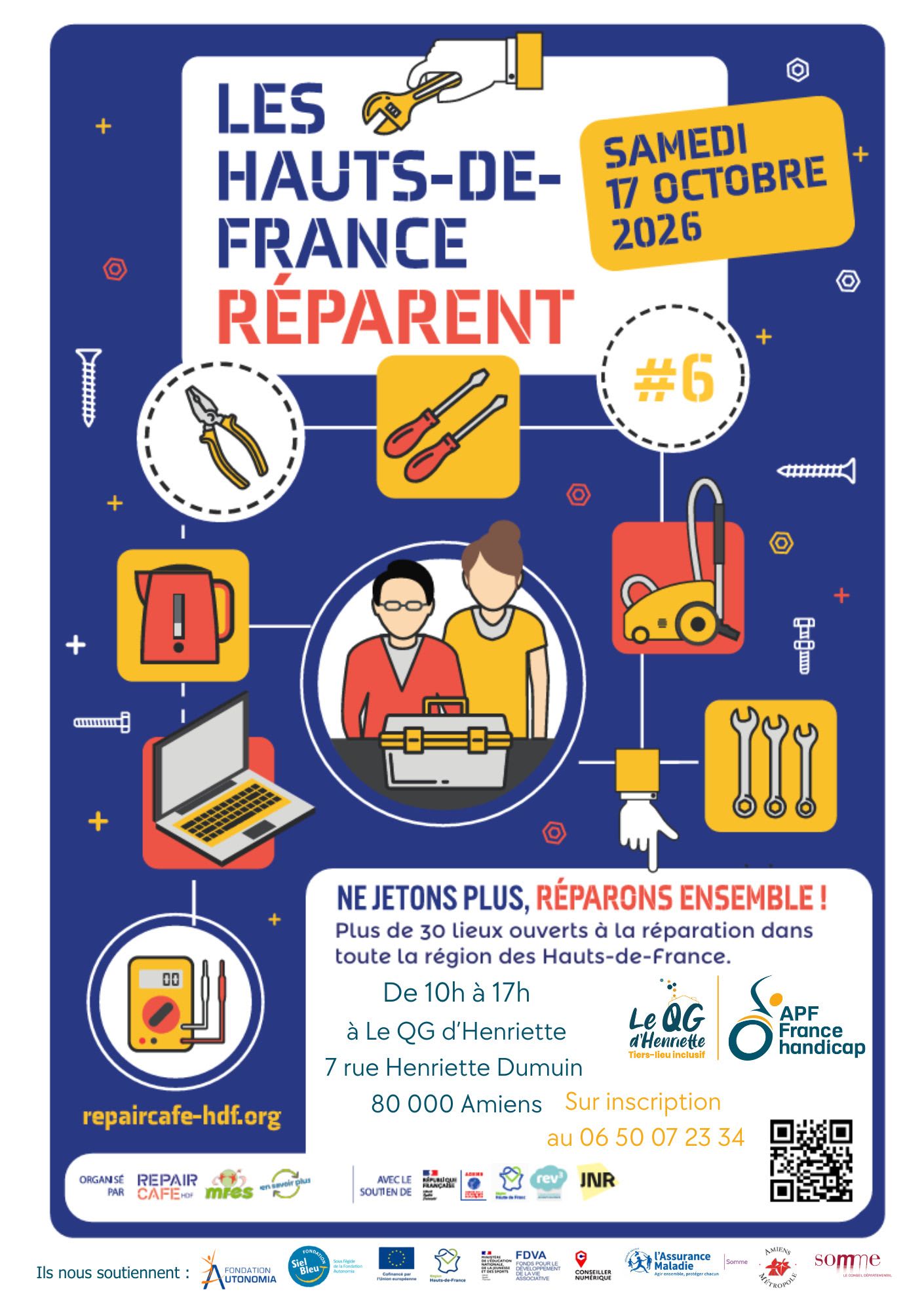 Affiche ou photo de Repair café au QG d'Henriette