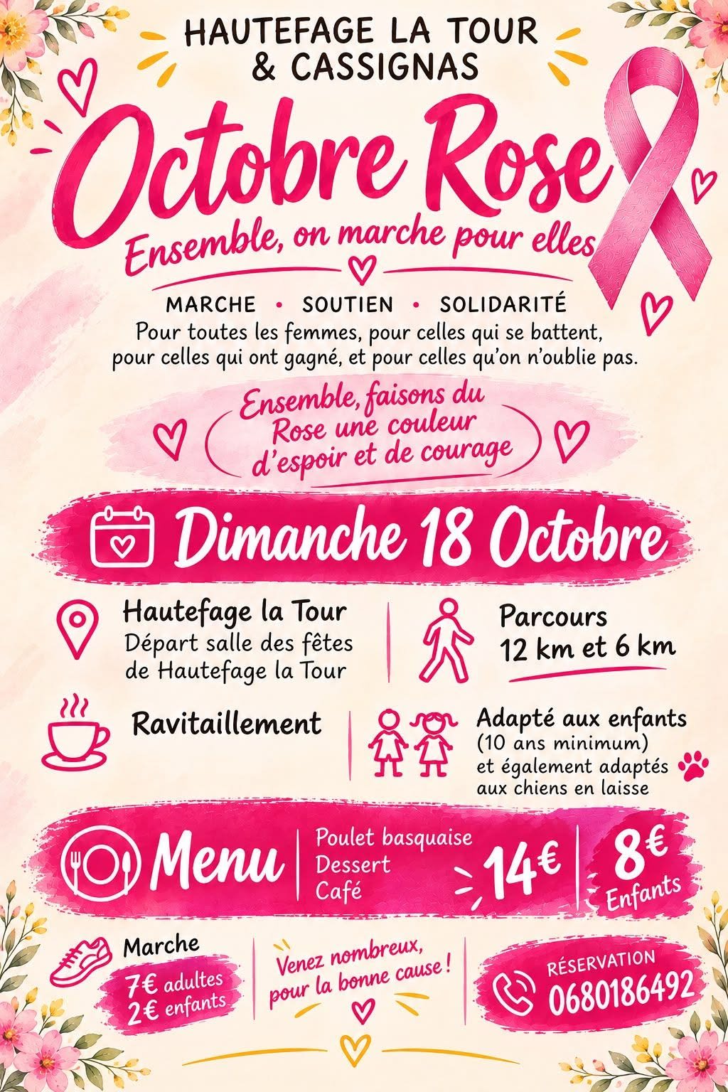 Affiche ou photo de Randonnée Octobre rose à Hautechage'la-Tour et Cassignas
