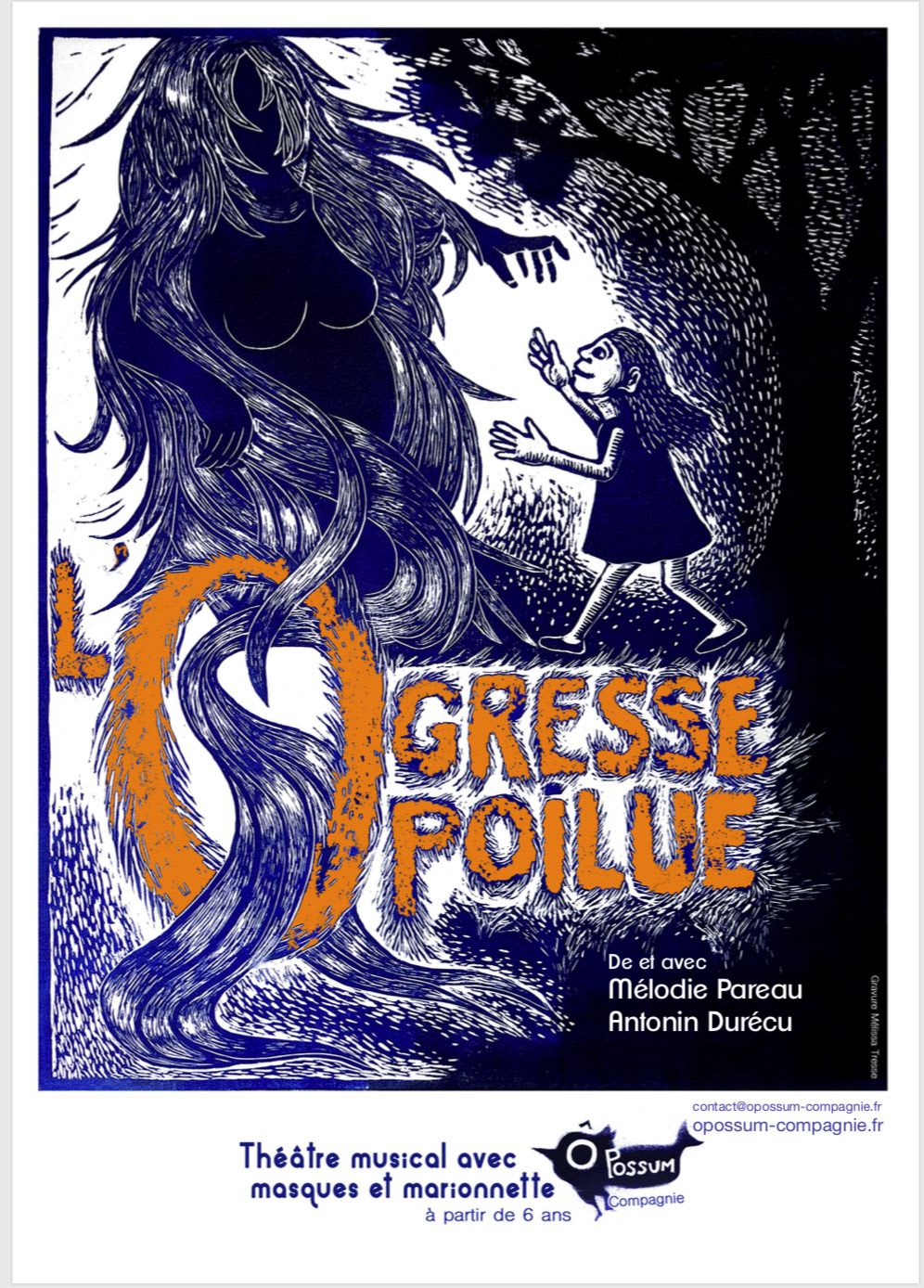Affiche ou photo de « L’Ogresse poilue » théâtre musical avec masques et marionnettes
FAMILIAL