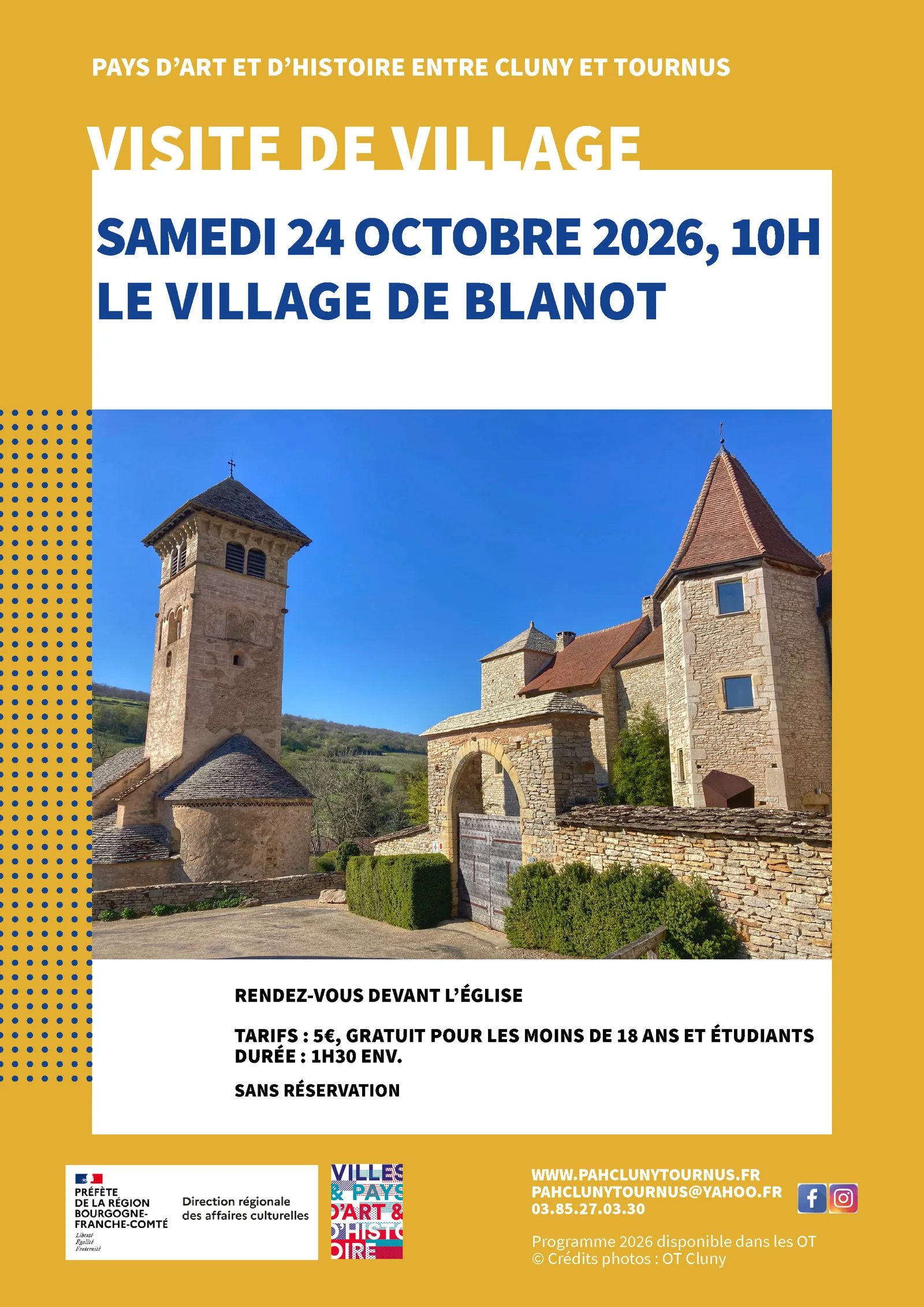 Visite guidée du village de Blanot