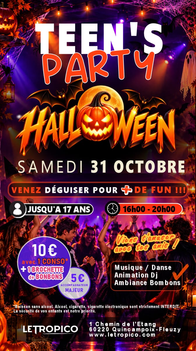 Affiche ou photo de Teen's party spéciale Halloween !
