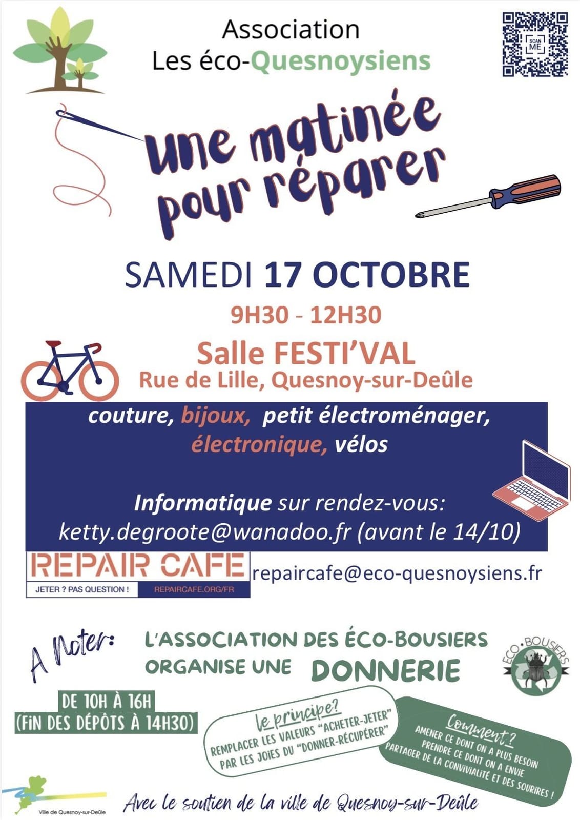 Affiche ou photo de Quesnoy sur Deûle répare!