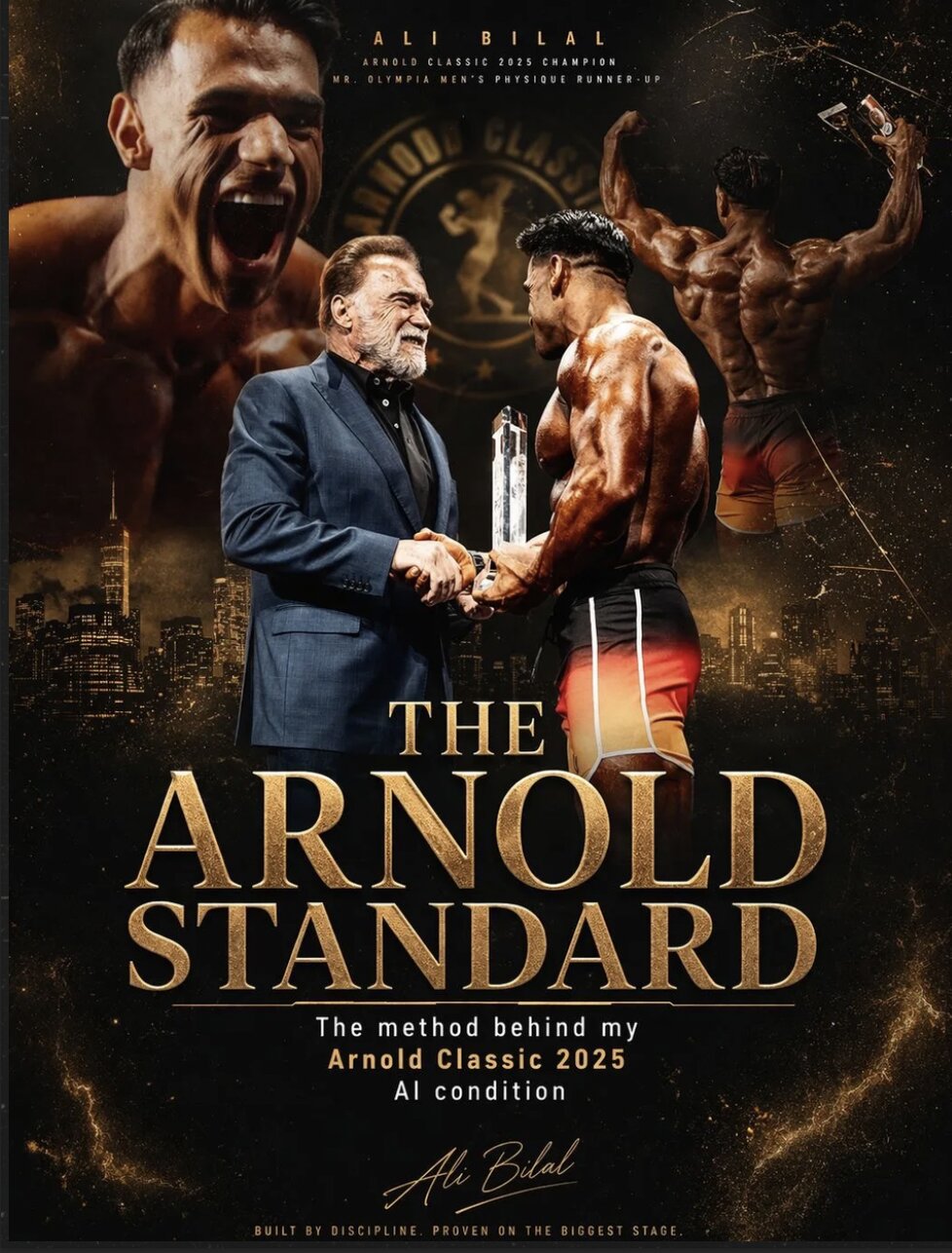 The Arnold Standard — 12-week PPL bodybuilding program by Ali Bilal, 2x Arnold Classic Champion