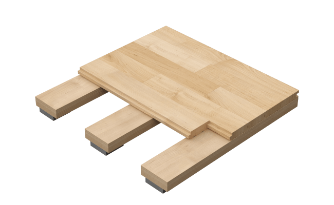 Connor Sports Rezill Sleeper subfloor system designed for resilient performance and long-term shock absorption