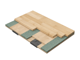 Connor<sup>®</sup> Sports VIP II hardwood sports flooring system engineered for advanced shock absorption, resilience, and long-term gym durability